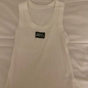 Daily Drills White Tank Top